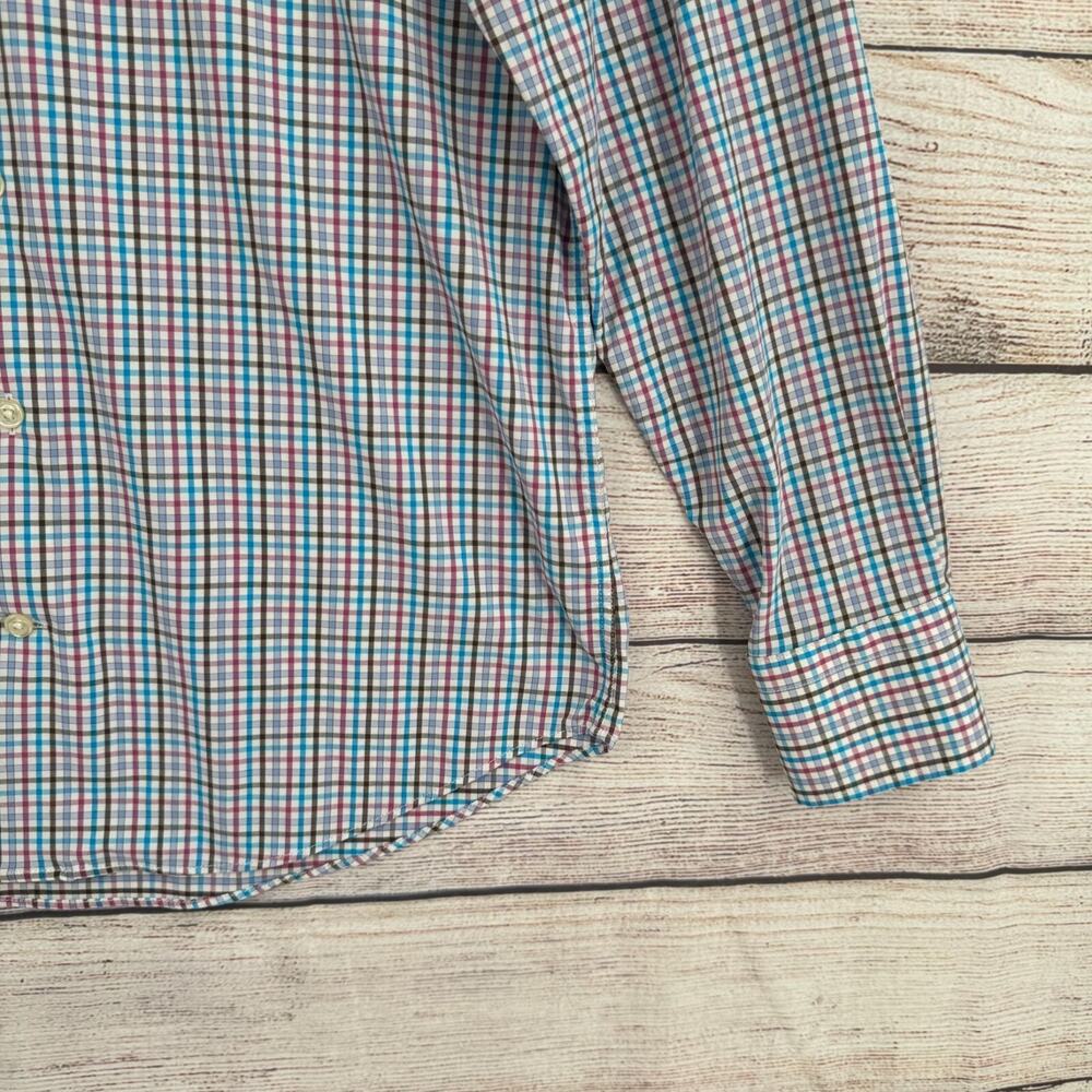 Peter Millar Post Performance Check Woven Dress‎ Shirt Men's M Multicolor - Picture 6 of 13
